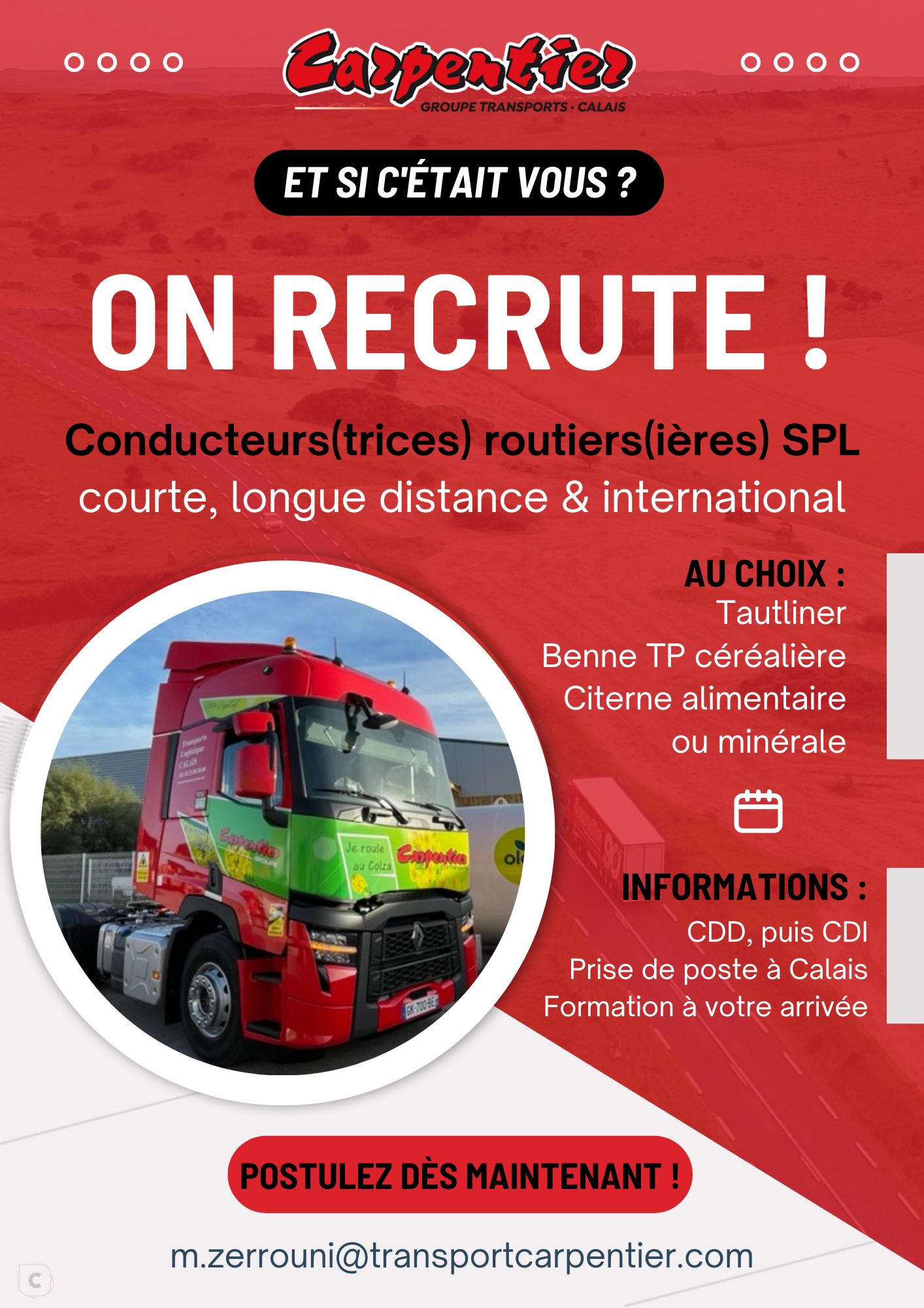 recrutement conducteur routier